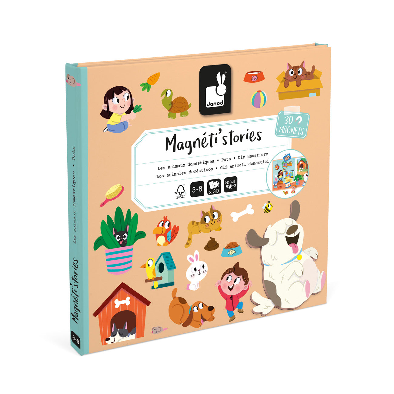 Magneetboek Magneti Stories - Huisdieren