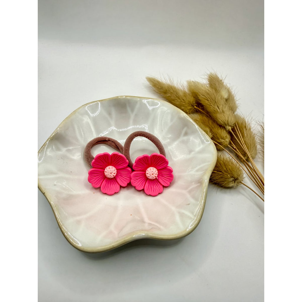 Haarelastiek - Bloem (roze)