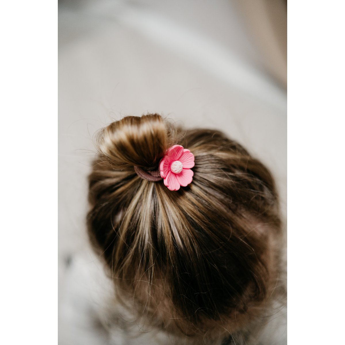 Haarelastiek - Bloem (roze)