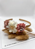 Diadeem bloemen tricolore