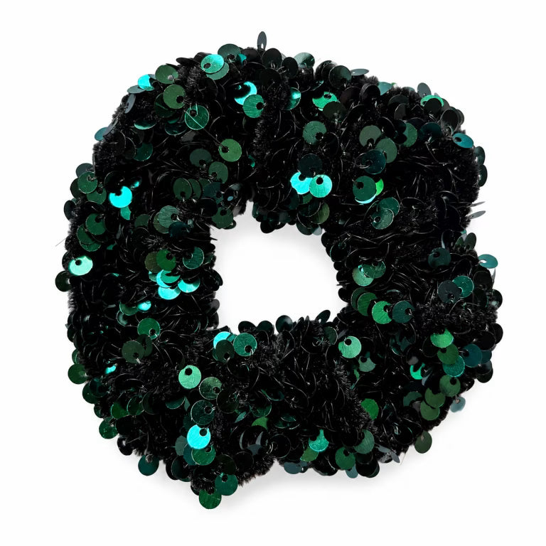 Scrunchie - Glitter Zeegroen