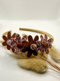 Diadeem glitterbloemen