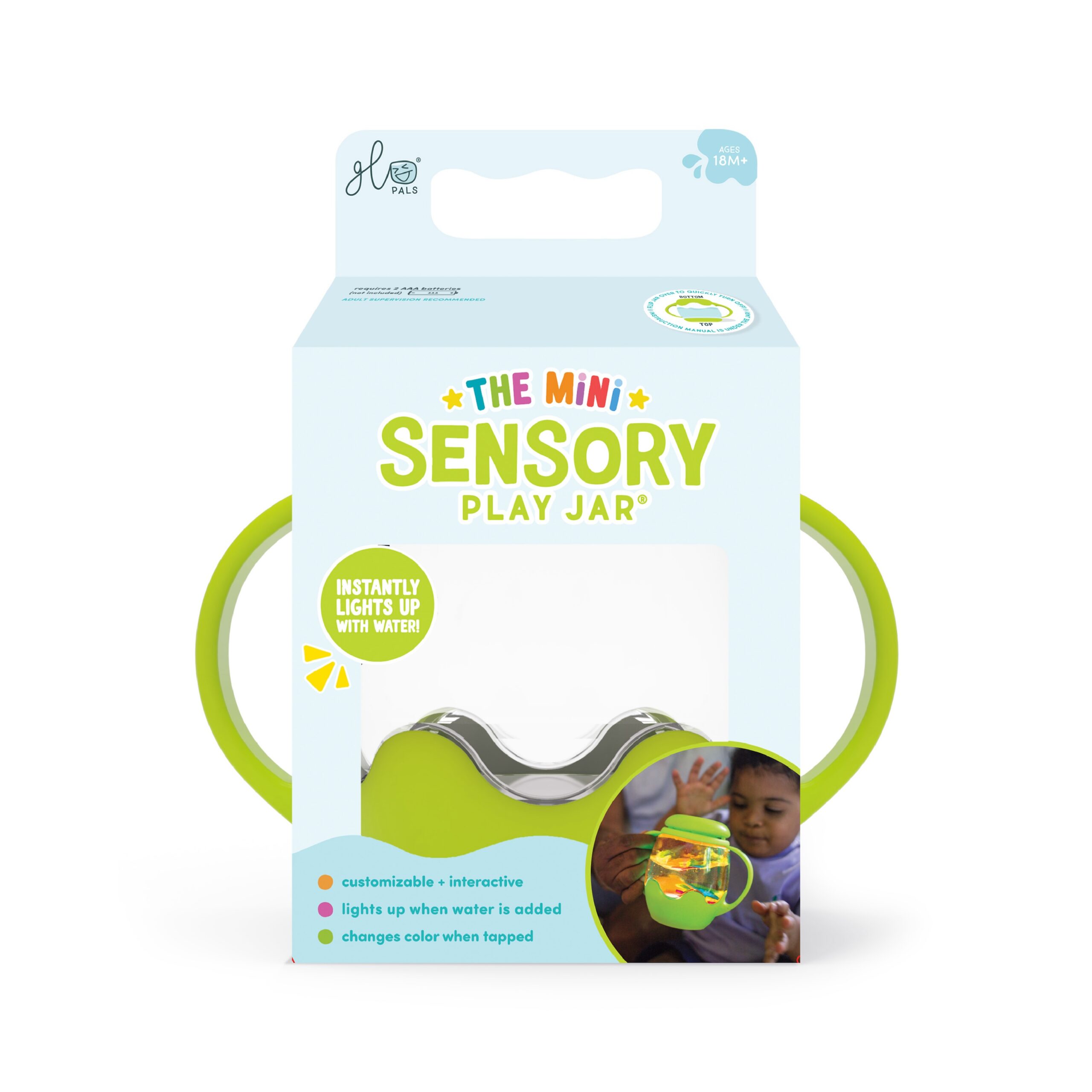 Glopals Sensory Jar Mini - Groen
