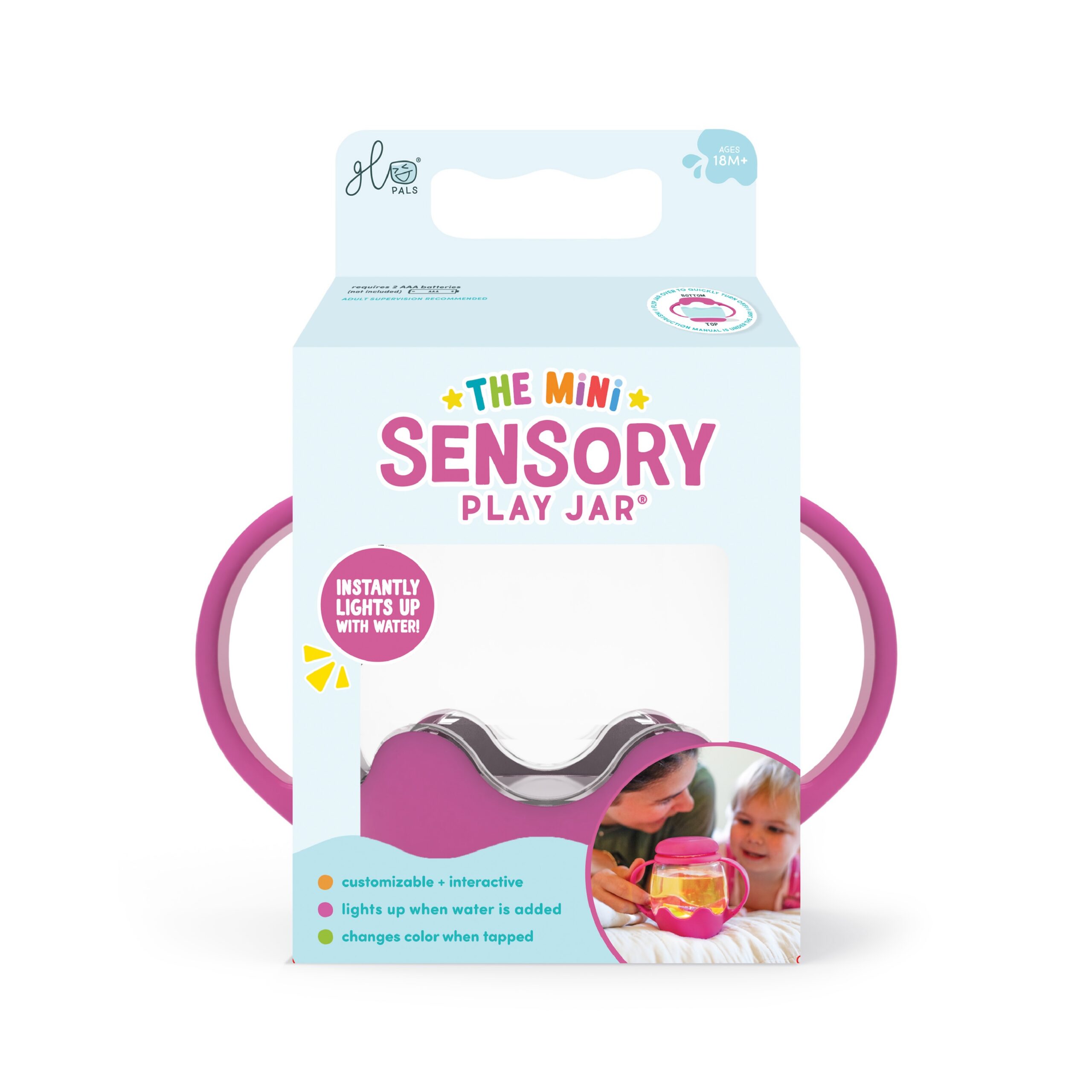 Glopals Sensory Jar Mini - Roze