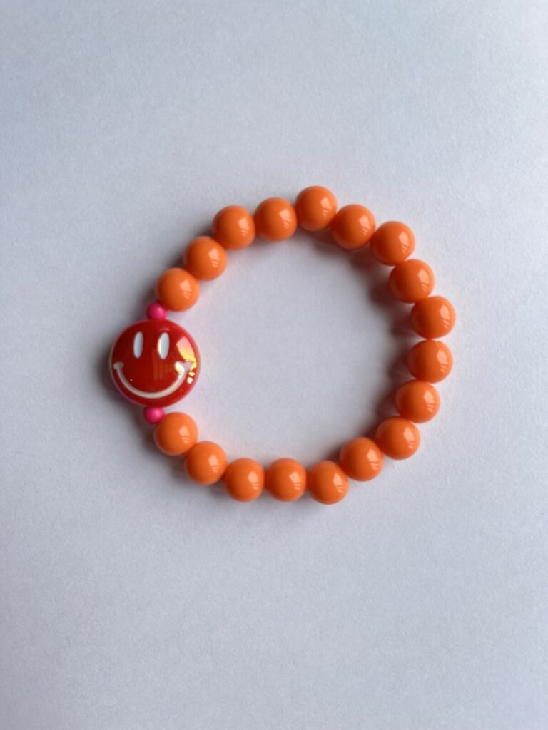 Armband - Smiley oranje