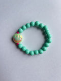 Armband - Smiley mint