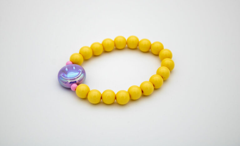 Armband - Smiley geel
