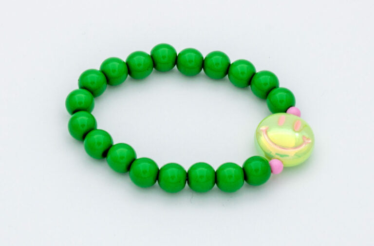 Armband - Smiley groen