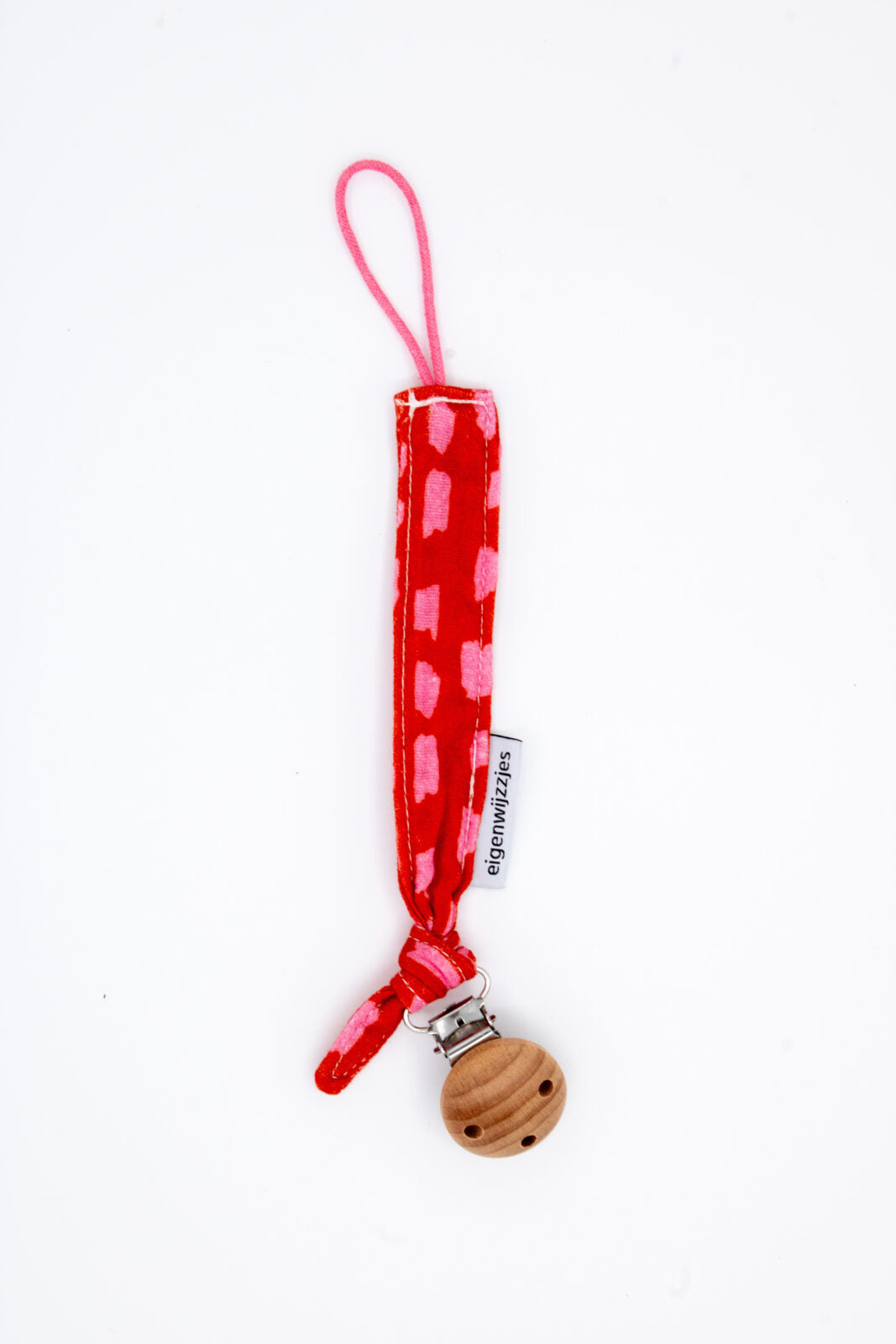 Speenkoord knoop - Roze streep