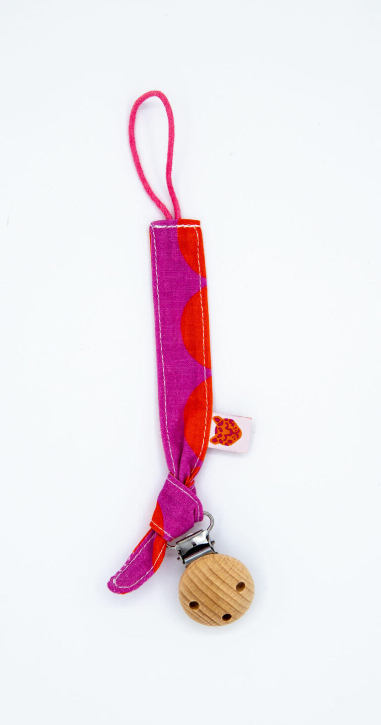 Speenkoord knoop - Roze / Rood