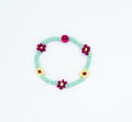 Armband - Bloemen mint
