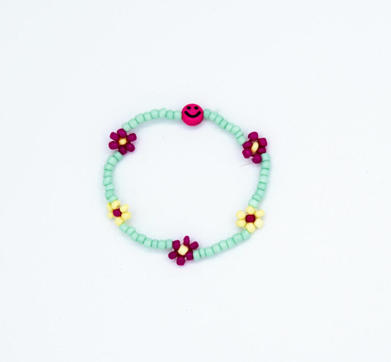 Armband - Bloemen mint