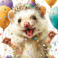 Wenskaart - Feest egel