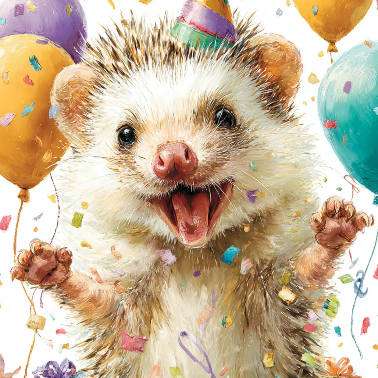 Wenskaart - Feest egel